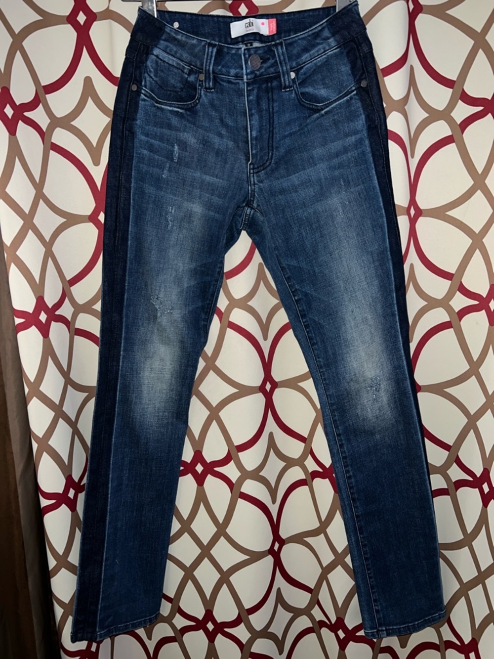 Cabi High Straight Tuxedo Jeans SZ 0